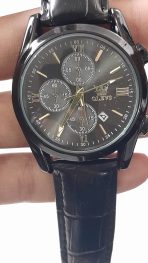 Fashionable Glass Quartz Analog Men's Watch