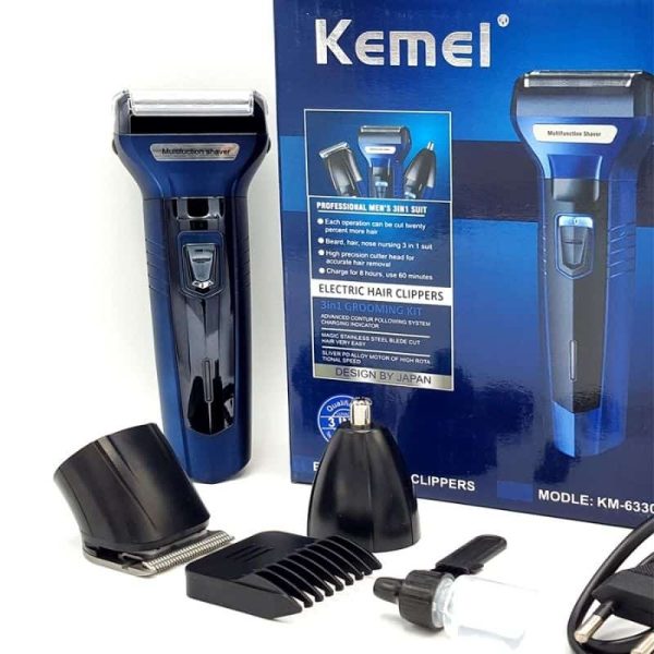 Kemei KM-6330 3-in-1 Hair Shaving Machine Grooming Kit