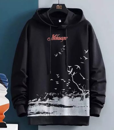 Men's Hoodie Black - Bird