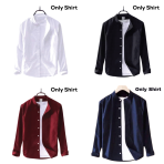 Men's Shirt White, Black, Maroon, Navy Combo